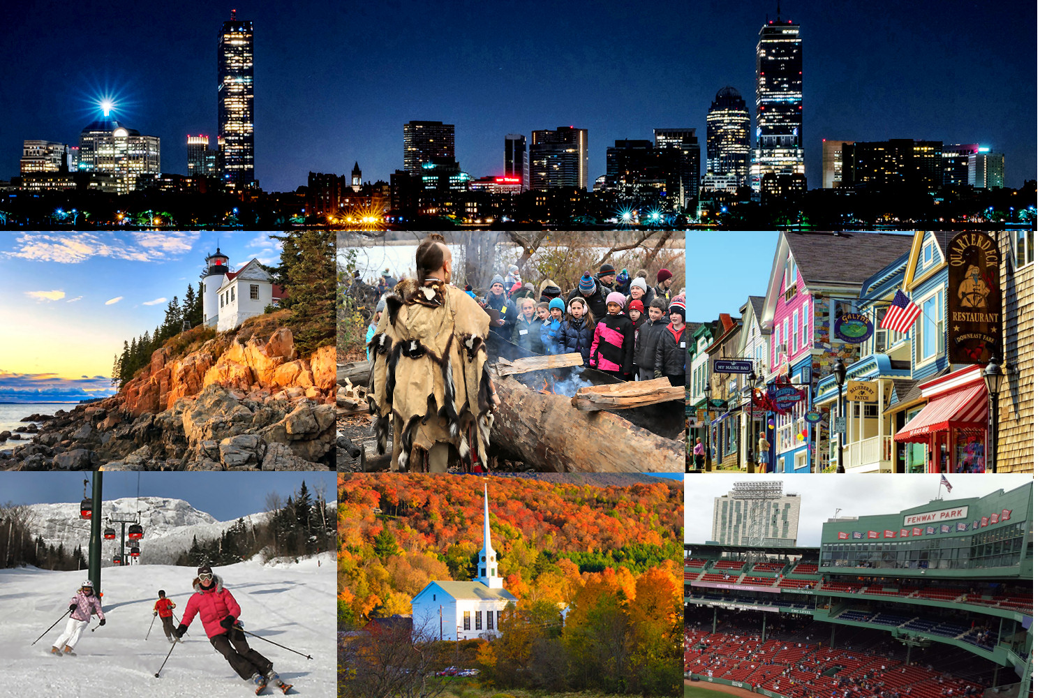 Collage of New England Attractions
